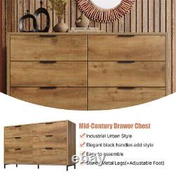 Sideboard Cabinet Chest of Drawers with 6 drawers Cabinet Cupboard Dark Oak