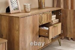 Sideboard Cabinet Cupboard 2-Door 2-Drawers Shelves Storage Organiser Mango
