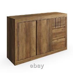 Sideboard Cupboard Cabinet 2-door 3-drawers Shelves Storage Cartmel Knotty Oak