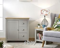 Sideboard Cupboard Multi-Unit Storage 3-Drawers Cabinet Shelves Living Room Grey