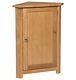 Small Oak Corner Storage Cupboard Low Cabinet With Shelf Solid Wood Unit