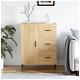Small Sideboard With Drawers And Shelves Brown Wooden Cupboard Storage Modern