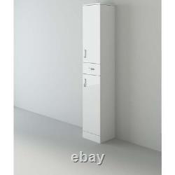 Vanity Cabinet Cupboard Free Standing Bathroom Furniture Units Gloss White