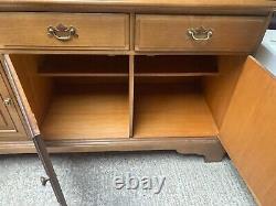 Vintage Stag Light Wood Dresser Sideboard Shelves Cupboards Drawers Cabinet