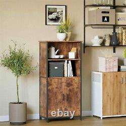 Vintage Storage Cabinet Industrial Kitchen Cupboard Rustic Office Shelving Unit