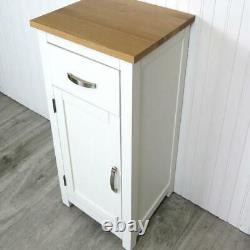 White Bathroom Furniture Small Cabinet Cupboard Shelving with Drawer Storage