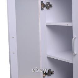 White Wood Hospital Medicine Cabinet Kitchen Storage Cupboard Display Sideboard