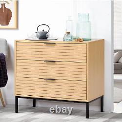 Wood Grain Bedside Nightstand Drawer Console Storage Cupboard TV Stand Cabinet