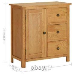 Wooden Cabinet Cupboard Solid Oak Wood Storage Drawers Furniture Living Room