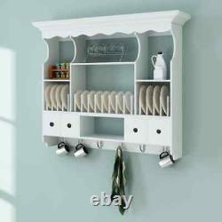 Wooden Kitchen Wall Cabinet White Cupboard Storage Shelf Display Unit vidaXL