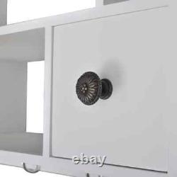 Wooden Kitchen Wall Cabinet White Cupboard Storage Shelf Display Unit vidaXL