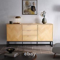 Wooden Storage Cabinet Cupboard Sideboard Buffet Chest of 3 Drawers Storage Unit